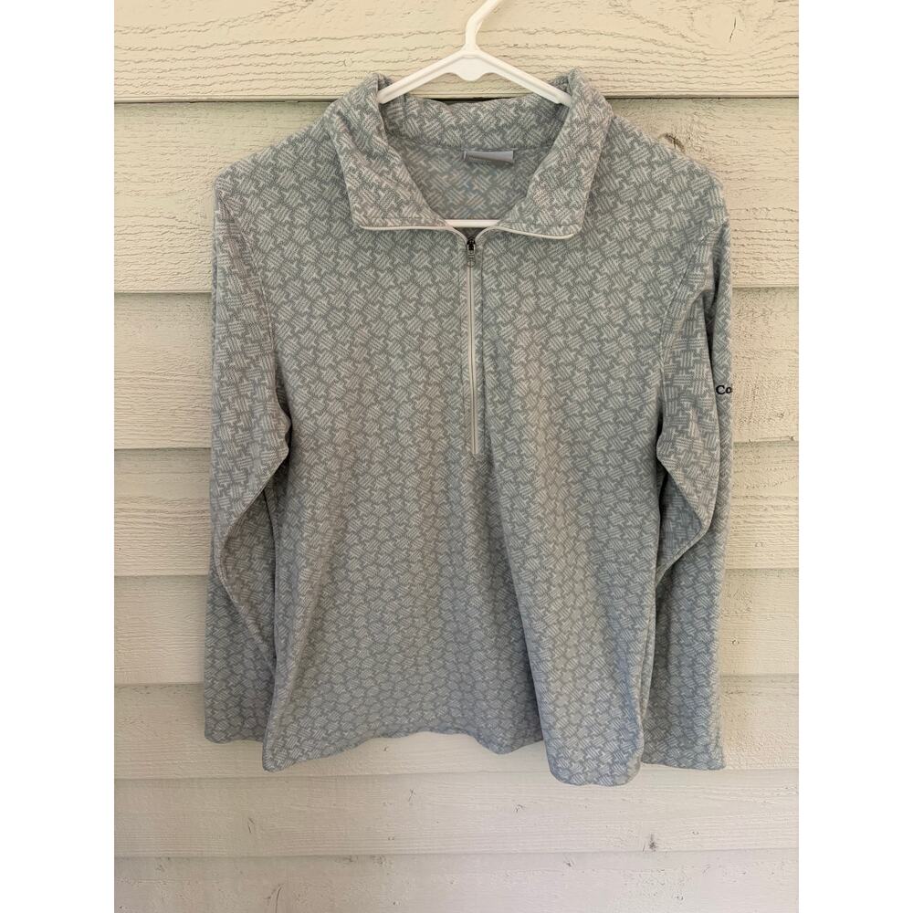 Columbia Fleece Quarter Zip Pullover Gray Women’s Size L Cozy Outdoor Top - Picture 2 of 9